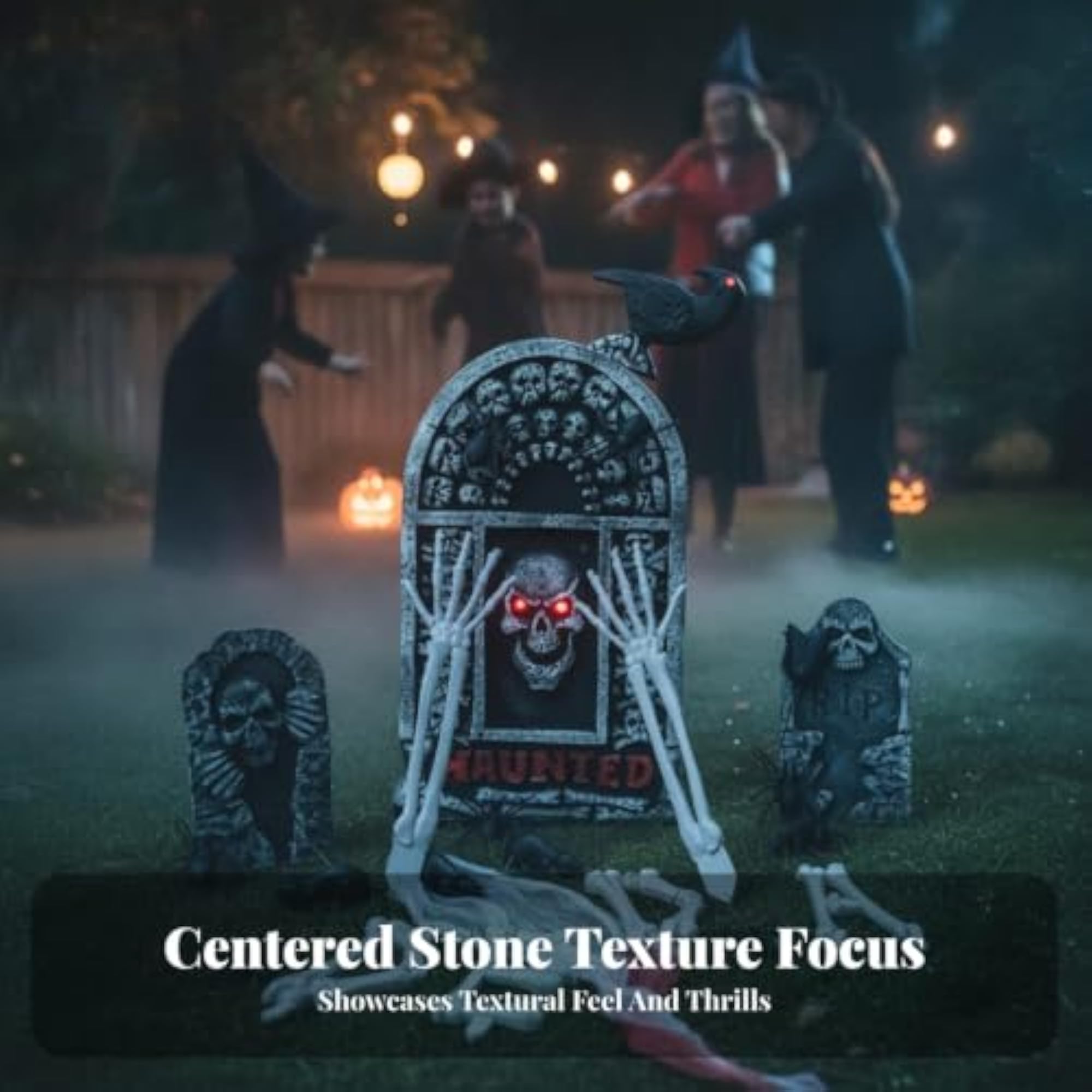 Weathered Finish Halloween Tombstone Prop Stone-Like Foam